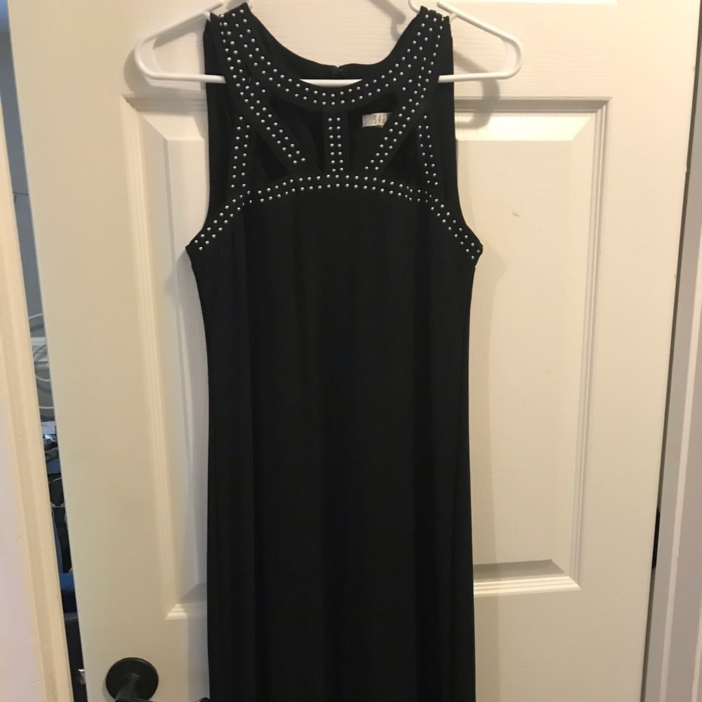 Floor length black formal dress- like new
